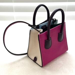 Coach Glovetanned Pebble Leather Colorblock Mini Tote Bag